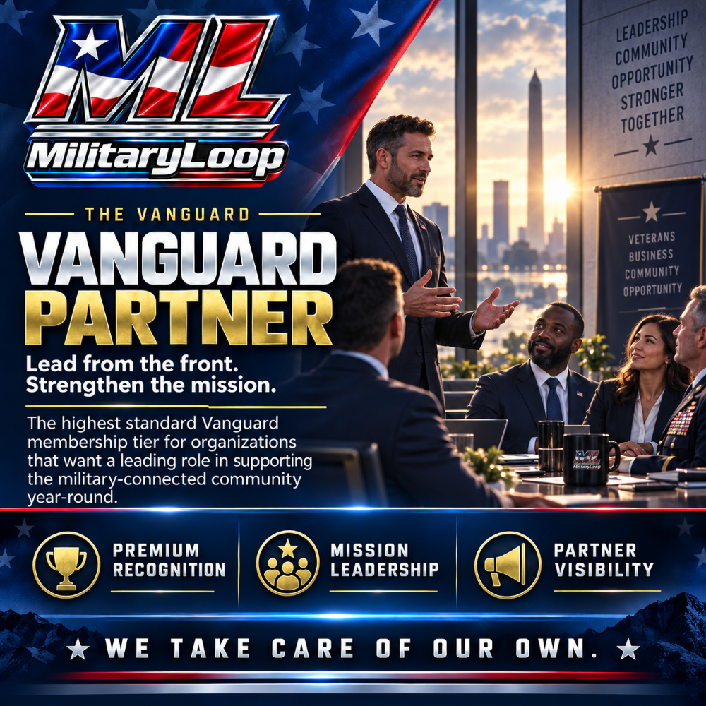 Military Loop Vanguard Partner organizational membership with premium military-community recognition and mission participation