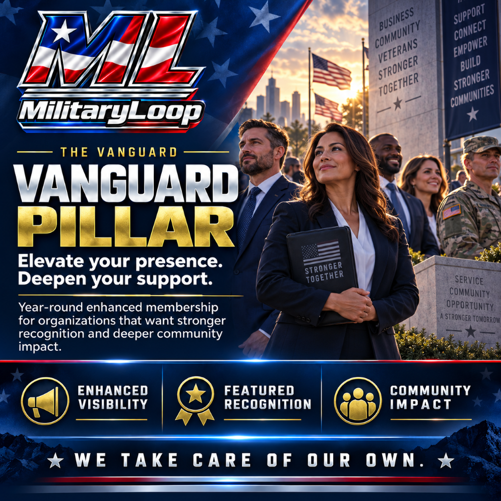 Military Loop Vanguard Pillar organizational membership with enhanced military-community recognition and participation